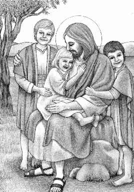 Jesus com as crianças