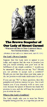 Brown Scapular Pamphlet